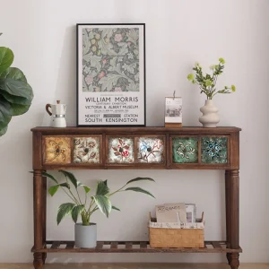 Tủ Mỹ Gỗ Chắc Chắn Tay Cầm Bàn Nhà Hành Lang Vào Hành Lang Bàn Hoa Văn Retro Nội Thất Phòng Khách Lối Vào Tay Cầm Tủ - Hình 3