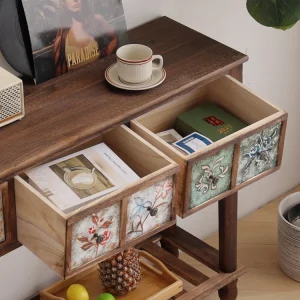 Tủ Mỹ Gỗ Chắc Chắn Tay Cầm Bàn Nhà Hành Lang Vào Hành Lang Bàn Hoa Văn Retro Nội Thất Phòng Khách Lối Vào Tay Cầm Tủ - Hình 4