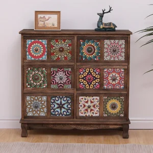 Tủ Mỹ Retro Tủ Ngăn Kéo Sơn Phòng Khách Thay Đồ Ngăn Kéo Tủ Bảo Quản Ban Công Nhiều Lớp Tủ Bảo Quản - Hình 2