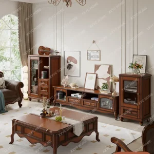 Tủ Mỹ Tủ Tivi Gỗ Chắc Chắn Bàn Tivi Giá Treo Tivi Retro Nước Phòng Khách Cổ Điển Đồ Nội Thất Mỹ