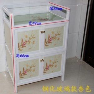 Tủ Nhà bếp đắt tiền nhà bếp dày Tủ bếp Tủ nhiều tầng để đồ thép không gỉ nhỏ Tủ búp phê sức chứa lớn tầng bền - Hình 2