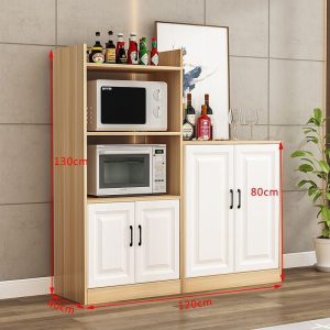 Tủ Nhà bếp Tủ 2 lớp Tủ lò vi sóng Tủ bếp đa chức năng để đồ Tủ búp phê