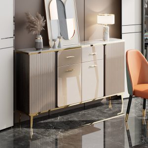 Tủ Nhẹ sang trọng phiến đá Tủ búp phê cao cấp phòng khách áp sát tường tích hợp Tủ đựng đồ hiện đại Tủ chè hậu Tủ