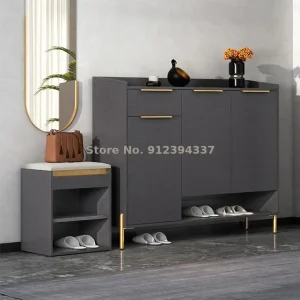 Tủ Nhẹ sang trọng thay đổi giày cửa hộ gia đình giày đeo phân Tủ có thể được sử dụng làm cửa phân hộ gia đình kích thước nhỏ - Hình 4