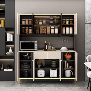 Tủ nhẹ sang trọng tủ đa năng phòng khách thay đồ phòng ăn tủ rượu đá phiến áp tường tích hợp tủ trà tủ bếp - Hình 2