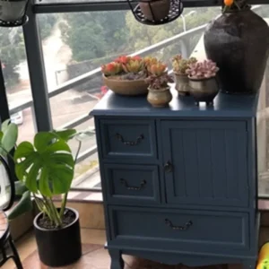 Tủ Nước Mỹ Tủ Gỗ Chắc Chắn Loại Ngăn Kéo Phòng Khách Tủ Bảo Quản Vintage Bên Tủ Cổ Trang Trí - Hình 3