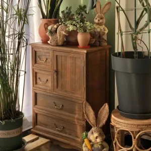 Tủ Nước Mỹ Tủ Gỗ Chắc Chắn Loại Ngăn Kéo Phòng Khách Tủ Bảo Quản Vintage Bên Tủ Cổ Trang Trí