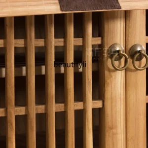 Tủ Old Elm Tủ Tivi Đăng Nhập Lối Vào Tủ Phòng Khách Hiện Đại Phong Cách Trung Hoa Tủ Thấp Lược Đánh Giày Tầng - Hình 4