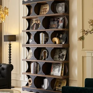 Tủ Pháp Retro Gỗ Rắn Tủ Sách Ngắn Tủ Lắp Ráp Nửa Bức Tường Phòng Khách Bên Tủ - Hình 2