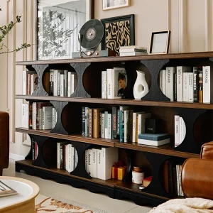 Tủ Pháp Retro Gỗ Rắn Tủ Sách Ngắn Tủ Lắp Ráp Nửa Bức Tường Phòng Khách Bên Tủ