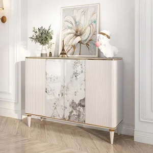 Tủ Pháp Sang Trọng Phong Cách Nhập Tủ Giày Cửa Lối Vào Cổng Tủ Italy Đá Tấm Tủ Bảo Quản - Hình 3