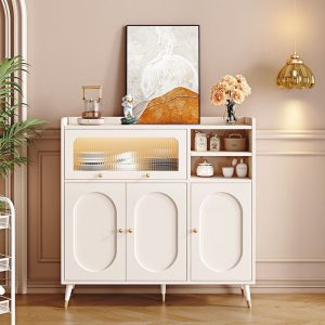 Tủ Pháp Tủ búp phê hiện đại nhỏ gọn để đồ Tủ phòng khách kem gió Tủ rượu Tủ bếp Tủ nhà Tủ trà - Hình 2