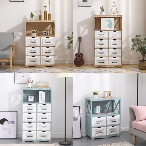 Tủ phong cách Châu Âu Gỗ Chắc Chắn Loại Ngăn Kéo Tủ Bảo Quản Nhiều Lớp Tủ Hẹp Phòng Khách Khoảng Cách Góc Tủ - Hình 2