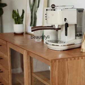 Tủ phong cách Châu Âu Gỗ Chắc Chắn Tủ Hành Lang Tủ Trà Thủy Tinh Tủ Trưng Bày Phòng Khách Đơn Giản Bảo Quản Tủ Khóa - Hình 3