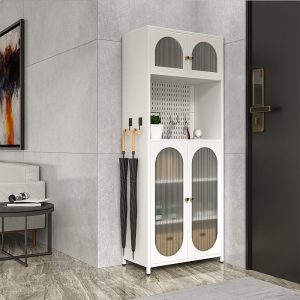 Tủ phong cách châu Âu sắt rèn Tủ búp phê Tủ phòng khách để đồ ban công Tủ bếp lỗ ban Tủ sắt rèn cao Tủ - Hình 2