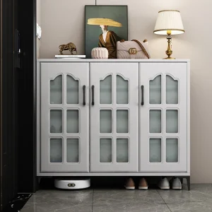 Tủ phong cách Châu Âu Tủ Giày Dọc Thiết Kế Đa Lớp Lối Vào Hội Trường Giày Sắp Xếp Phạm Vi Chaussure Nội Thất Gia Đình - Hình 3