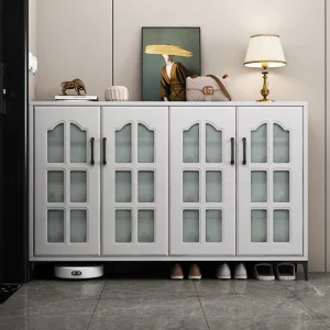 Tủ phong cách Châu Âu Tủ Giày Dọc Thiết Kế Đa Lớp Lối Vào Hội Trường Giày Sắp Xếp Phạm Vi Chaussure Nội Thất Gia Đình