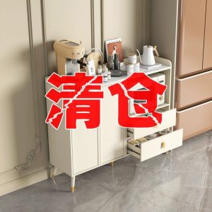 Tủ Phong cách kem Tủ búp phê bàn bếp lò vi sóng giá Tủ bát Tủ để đồ đẹp sang trọng hiện đại Tủ trà - Hình 3