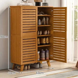 Tủ Phòng Khách Gỗ Tủ Giày Thiết Kế Tổ Chức Tối Giản Tre Giá Để Giày Đơn Giản Szafki Na Iệu Nội Thất Gia Đình - Hình 2