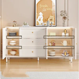 Tủ Phòng Khách Lối Vào Tiết Kiệm Không Gian Kính Hiển Thị Tủ Bếp Mở Archivadores Nội Thất XY50LRC - Hình 2