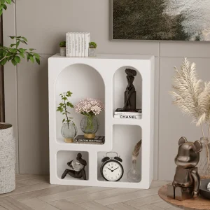 Tủ Phòng Khách Sắp Xếp Mdf Trắng Thủ Công Hiện Đại Tủ Bảo Quản Đen Màn Hình Muebles Salon Nhà Hộp Đựng Sống - Hình 4