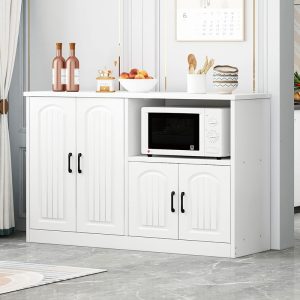 Tủ Phòng khách Tủ búp phê treo tường phòng bếp Tủ chè đơn giản hiện đại hộ gia đình đựng đồ Tủ nhỏ đơn giản - Hình 2