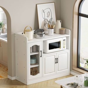 Tủ Phòng khách Tủ búp phê treo tường phòng bếp Tủ chè đơn giản hiện đại hộ gia đình đựng đồ Tủ nhỏ đơn giản