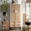Tủ Phòng khách Tủ Curio Retro Tủ Quần Áo Bảo Quản Tủ Cao Phòng Ngủ Tủ Bảo Quản Gỗ Chắc Chắn