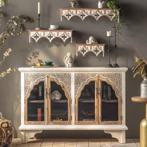 Tủ Phòng Khách Tủ Đứng phong cách Châu Âu Cao Cấp Sắp Xếp Tủ Vintage Màn Hình Szafki Làm Salonu Đồ Nội Thất Phòng Ngủ - Hình 2