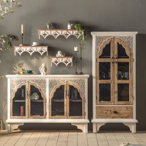 Tủ Phòng Khách Tủ Đứng phong cách Châu Âu Cao Cấp Sắp Xếp Tủ Vintage Màn Hình Szafki Làm Salonu Đồ Nội Thất Phòng Ngủ - Hình 3