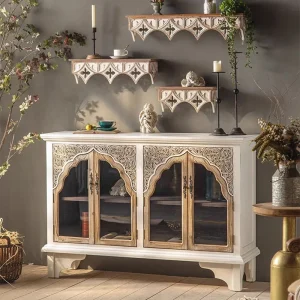 Tủ Phòng Khách Tủ Đứng phong cách Châu Âu Cao Cấp Sắp Xếp Tủ Vintage Màn Hình Szafki Làm Salonu Đồ Nội Thất Phòng Ngủ - Hình 4