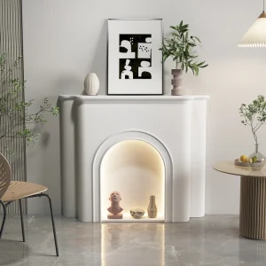 Tủ Phòng Khách Tủ Trưng Bày Arcade Thủ Công Trắng Vườn Tủ Trưng Bày phong cách Châu Âu Mdf Vetrinette Da Esposizione Nội Thất Gia Đình - Hình 2