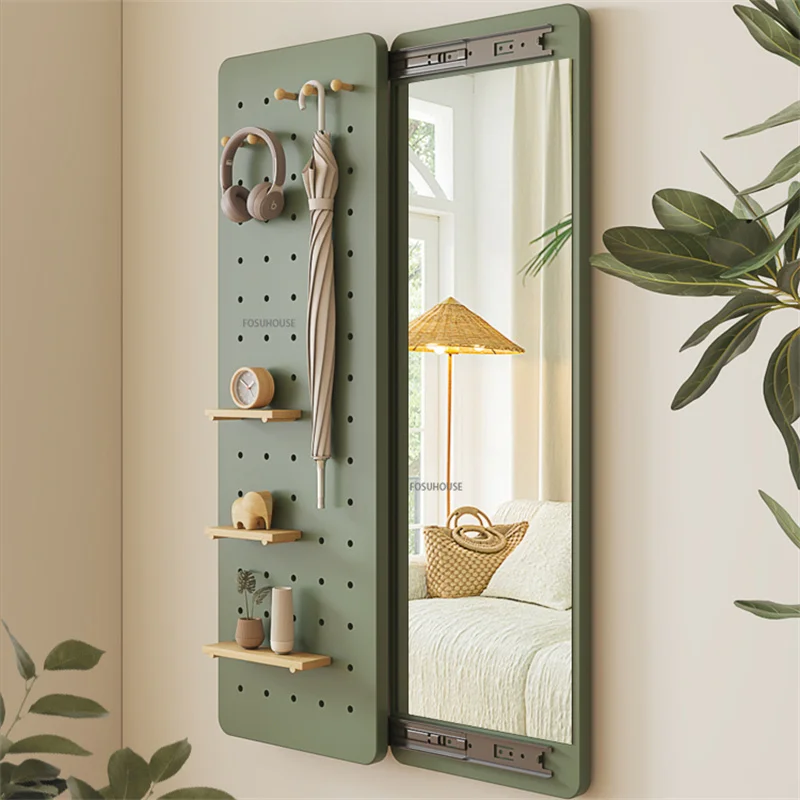 Tủ Phòng ngủ Gương toàn thân Gương trang điểm vô hình Trượt để đóng Lối vào treo tường Gương lắp có bảng lỗ đựng đồ - Hình 2 Tủ Phòng ngủ Gương toàn thân Gương trang điểm vô hình Trượt để đóng Lối vào treo tường Gương lắp có bảng lỗ đựng đồ - Hình 2