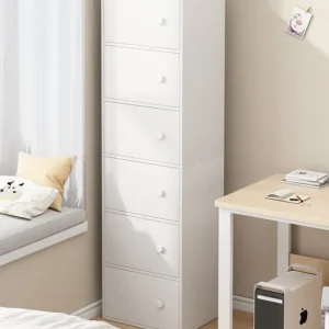 Tủ Phòng Ngủ Tủ Quần Áo Hộ Gia Đình Đơn Giản Ngăn Kéo Tường Phòng Khách Tầng Tủ Nhỏ Tủ Thay Đồ - Hình 2