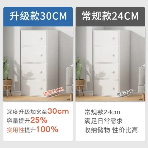 Tủ Phòng Ngủ Tủ Quần Áo Hộ Gia Đình Đơn Giản Ngăn Kéo Tường Phòng Khách Tầng Tủ Nhỏ Tủ Thay Đồ - Hình 3