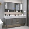 Tủ phòng tắm đôi bằng đá phiến sang trọng nhẹ kết hợp hiện đại tối giản tùy chỉnh phòng tắm chậu rửa chậu rửa chậu rửa