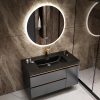 Tủ phòng tắm kết hợp bồn cầu chậu rửa mặt tấm đá một chậu rửa bàn đá nhân tạo sáng màu sang trọng hiện đại đơn giản