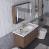 Tủ phòng tắm kiểu Trung Quốc mới chậu rửa tủ phòng tắm đặt gỗ sáng màu sang trọng Chậu rửa treo tường thông minh hiện đại