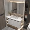 Tủ phòng tắm một chậu chậu rửa kết hợp tủ chậu hiện đại tối giản nhẹ nhàng sang trọng chậu rửa căn hộ chung cư nhỏ chậu rửa nhà tắm