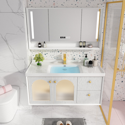 Tủ phòng tắm thông minh sang trọng nhẹ kết hợp phòng tắm chậu rửa chậu rửa mặt phiến đá gốm tích hợp tủ chậu tùy chỉnh Tủ phòng tắm thông minh sang trọng nhẹ kết hợp phòng tắm chậu rửa chậu rửa mặt phiến đá gốm tích hợp tủ chậu tùy chỉnh