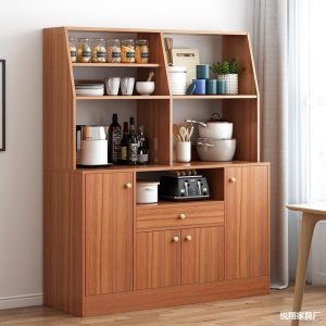 Tủ phụ đơn giản tủ đựng đồ phòng khách sát tường tủ bếp nhà bếp tích hợp tủ kệ - Hình 2