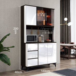 Tủ phụ nhà đơn giản hiện đại tủ rượu nhà bếp tủ chén trà thay đồ tủ một bên tường - Hình 2