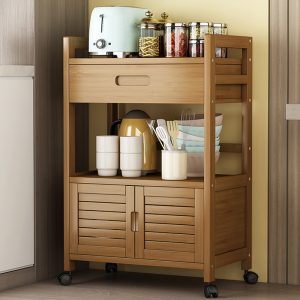Tủ phụ sát tường tủ bếp gia đình tủ đựng đồ nhiều tầng kệ gỗ phòng khách tủ chè đơn giản tủ phụ