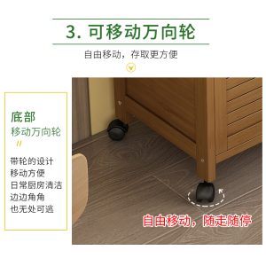 Tủ phụ sát tường tủ bếp gia đình tủ đựng đồ nhiều tầng kệ gỗ phòng khách tủ chè đơn giản tủ phụ - Hình 4