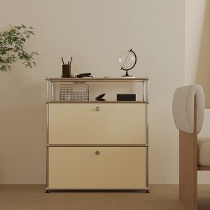 Tủ phụ USM phong cách tối giản – Tủ thép không gỉ trung cổ, dùng làm tủ TV hoặc tủ để đồ hiện đại - Hình 4