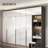 Tủ Quần Áo Nhà Phòng Ngủ Sang Trọng Bóng Cao Đơn Giản Hiện Đại Có Bàn Trang Điểm Tối Giản Bốn Hoặc Sáu Cửa Tủ Lớn Màu Trắng
