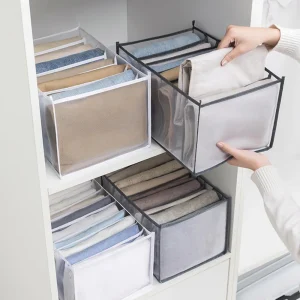 Tủ Quần Áo Quần Áo Tổ Chức Quần Jean Hộp Bảo Quản Ngăn Kéo Tủ Quần Lót Tất Áo Thun Tủ Quần Áo Sắp Xếp - Hình 4