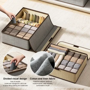Tủ Quần Áo Quần Lót Ngăn Kéo Có Nắp Tất Áo Ngực Hộp Bảo Quản Tủ Quần Áo Quần Áo Ngăn Kéo Tủ Ban Tổ Chức - Hình 4