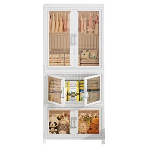 Tủ Quần Áo Tủ Bảo Quản Gấp Mở Tủ Quần Áo Có Thể Gập Lại Hộp Bảo Quản Tủ Quần Áo Bằng Nhựa Cho Phòng Khách - Hình 2