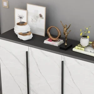 Tủ Quầy Rượu Trắng Tủ Phòng Khách Gỗ Nhà Để Xe Giọng Hiện Đại Mô Đun Phụ Trợ Trưng Bày Bên Cajonera Nội Thất Madera YR50LC - Hình 3